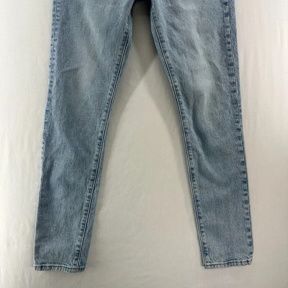 Levis 501 Skinny Jeans Women W28 L32 High-Rise Low Stretch Denim Light Wash Blue - Picture 6 of 15